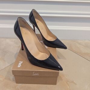 Christian Louboutin Decollete Navy Patent 100 Pump